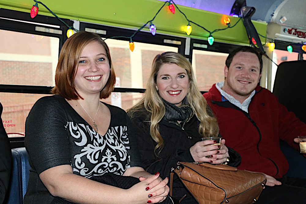Amanda Jennings, left, with account executive Savanna Howie and her boyfriend, Camp Arnett. (Photo by Pam Rhoades)