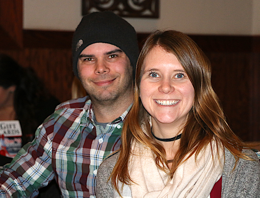 Brandon and Amy Barger. Amy is Moxley Carmichael's manager of first impressions. Great title, huh? (Photo by Pam Rhoades)