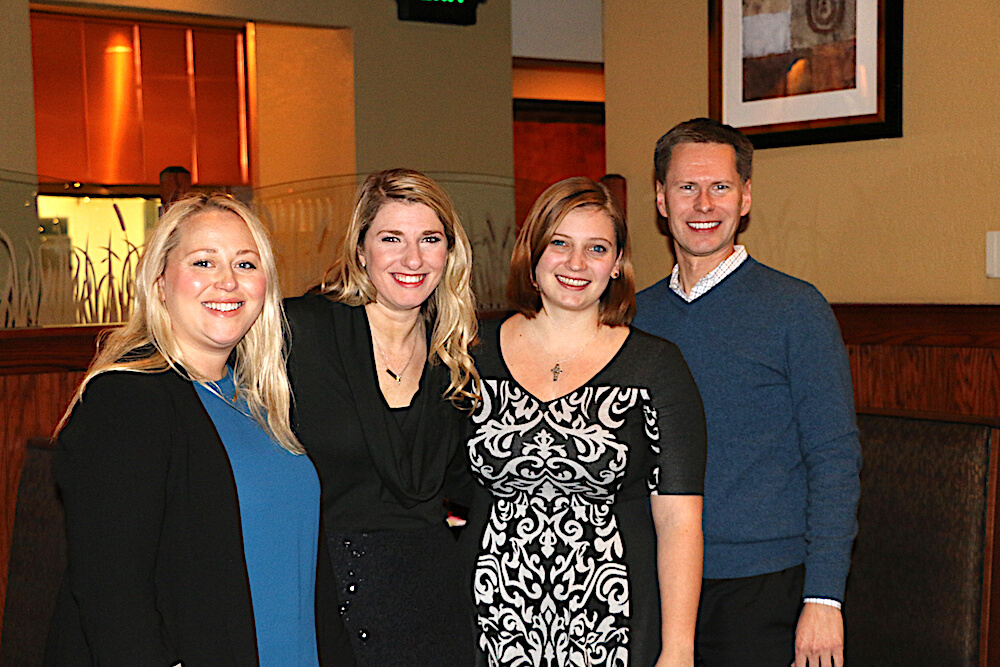Time to get back on the Big Love Bus! Our account team, from left, Lauren, Savanna, Amanda and Scott. (Photo by Pam Rhoades)