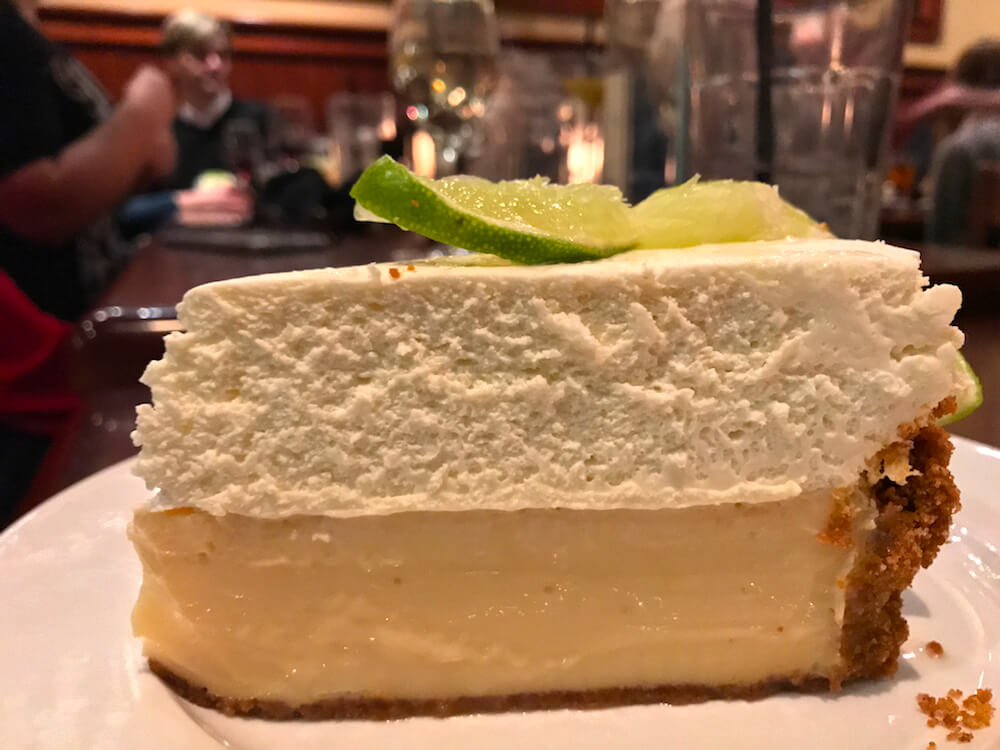 Dessert time! A lot of us ordered key lime pie. (Photo by Pam Rhoades)