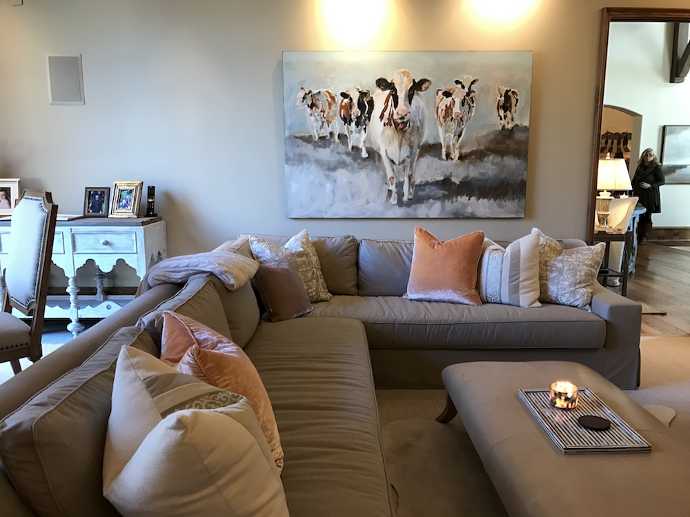 Love the cows in the living room!