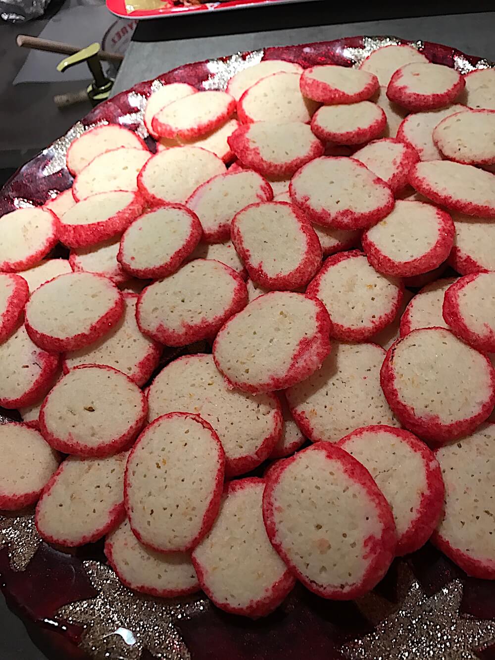 These beauties had a lemony flavor. Not sure who brought them.