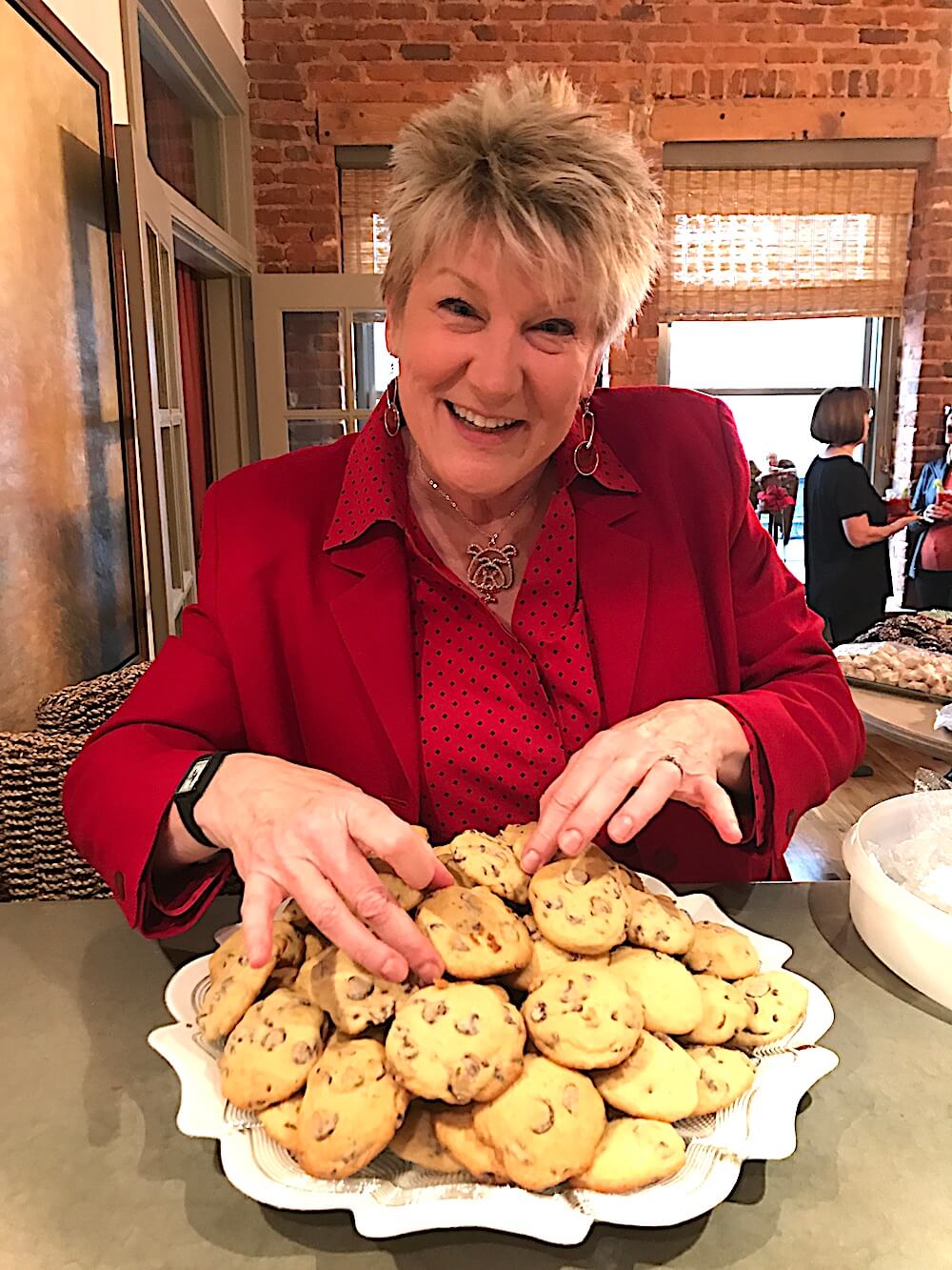 Ranee Randby unloading her Naughty and Nice cake cookies.