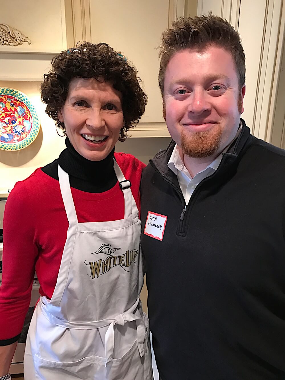 Chris with John McCulley, the only man at the luncheon.