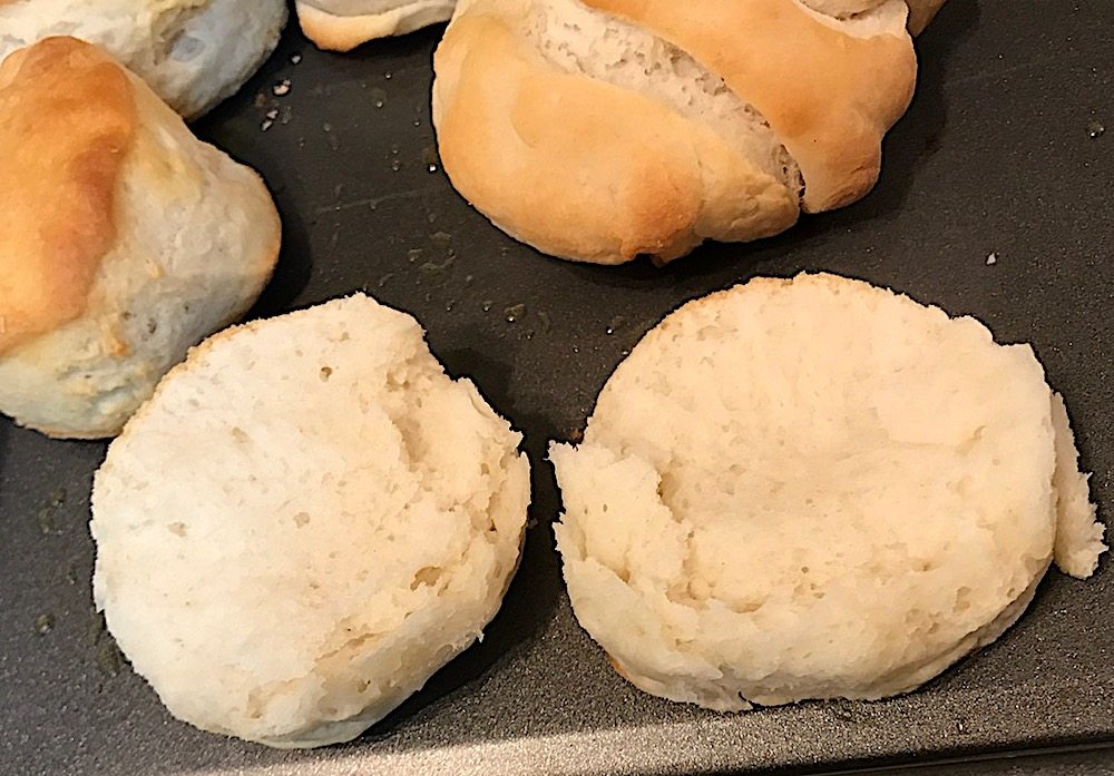 Coming out of the oven.