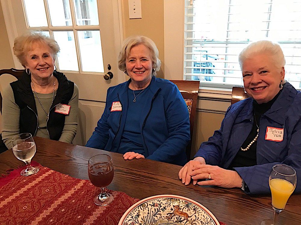 Settling in for the lesson were, from left, Linda Painter, Judy Johnson and Sylvia Witt.