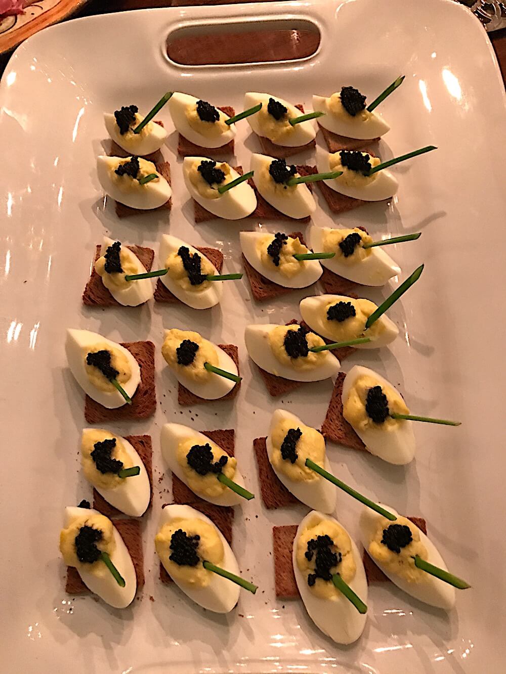 But the deviled eggs with caviar were the best thing ever!