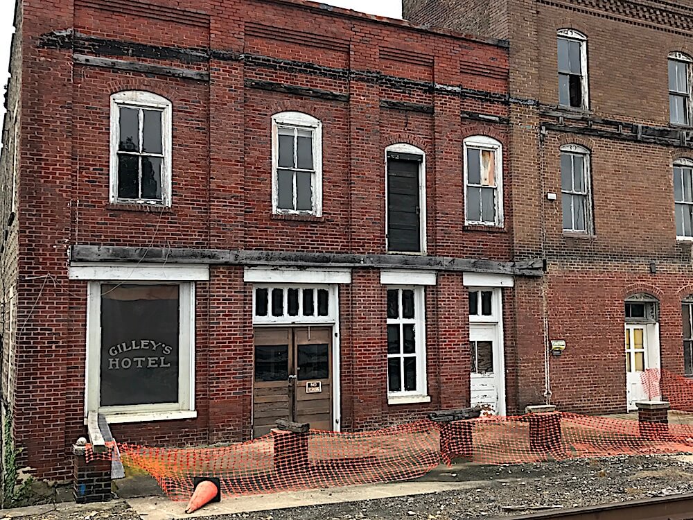Plans are for both the Archie Campbell Museum and the Bulls Gap Railroad Museum to move into Gilley's hotel once it is renovated.