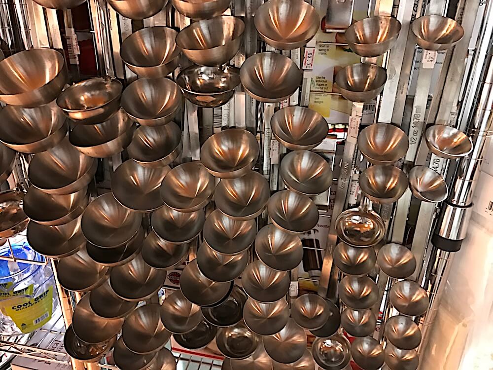 Never seen so many different sizes of ladles.