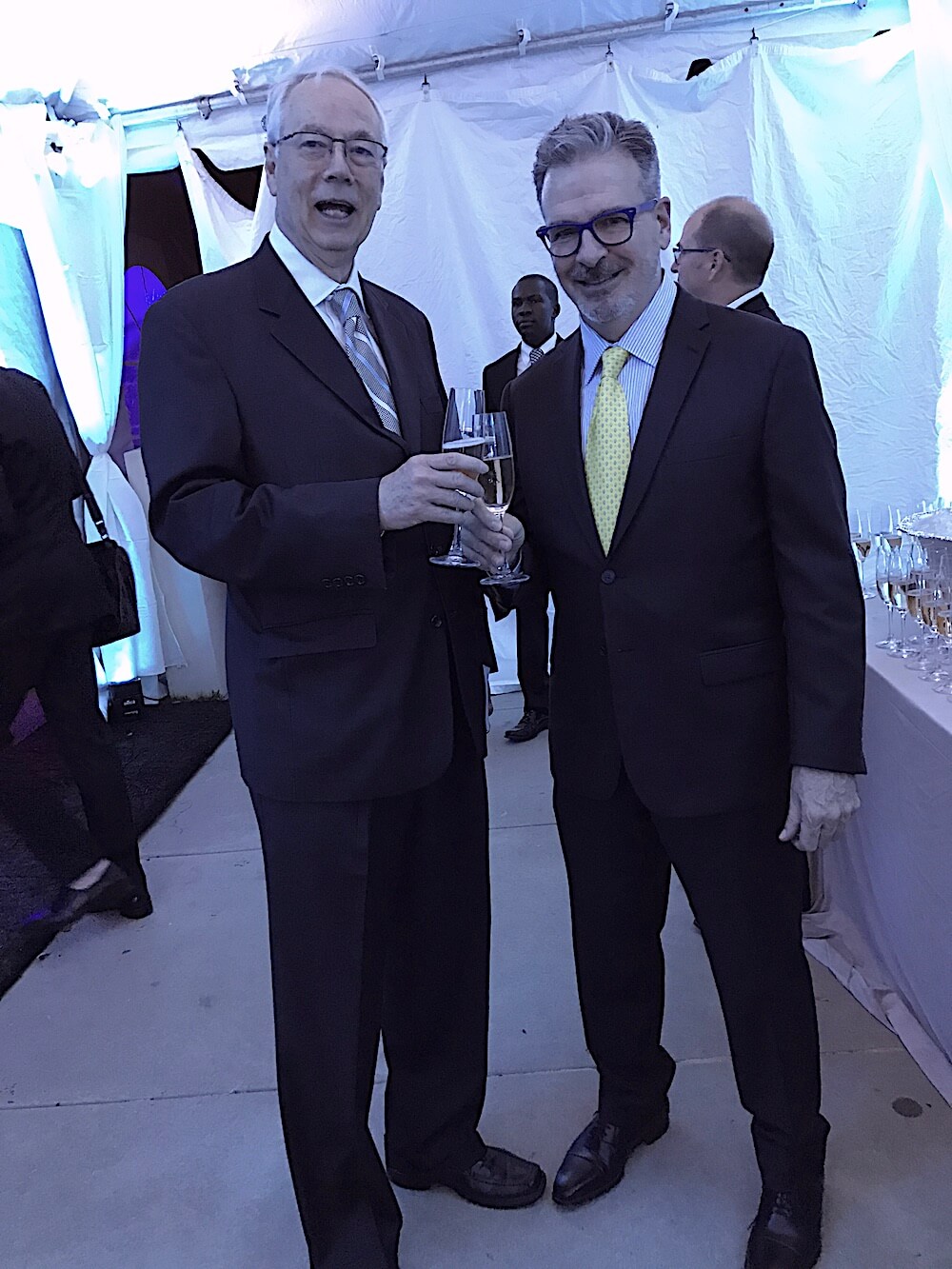David Butler, the executive director of the Knoxville Museum of Art, shared a sip with Alan.