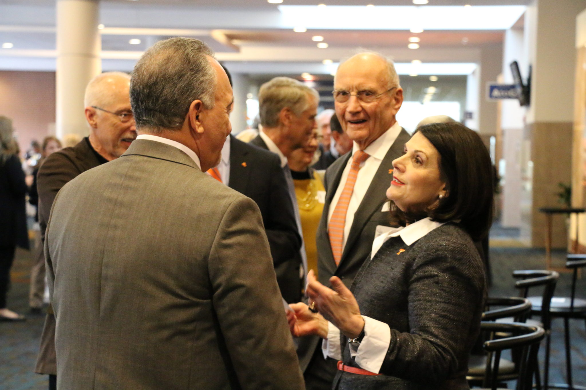 Jim Haslam and Beverly Davenport in the receiving line. (Photo by Pam Rhoades)