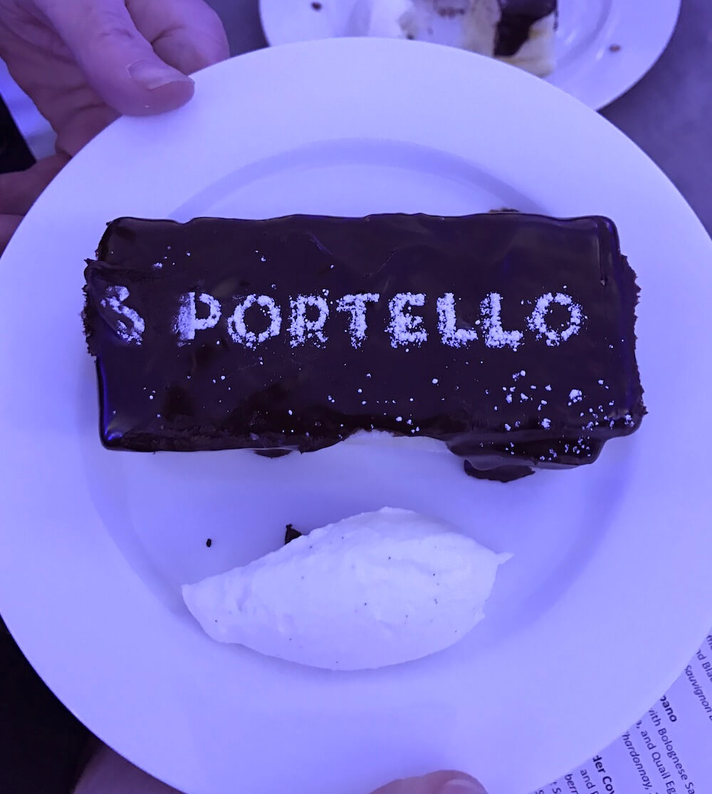 Back at my table, Boston Cream Pie was being served for dessert. Each one had the name of one of the seven restaurants and one bar in the Boston area owned and operated by guest chef, Barbara Lynch Gruppo. Sportello is her take on a modern diner.