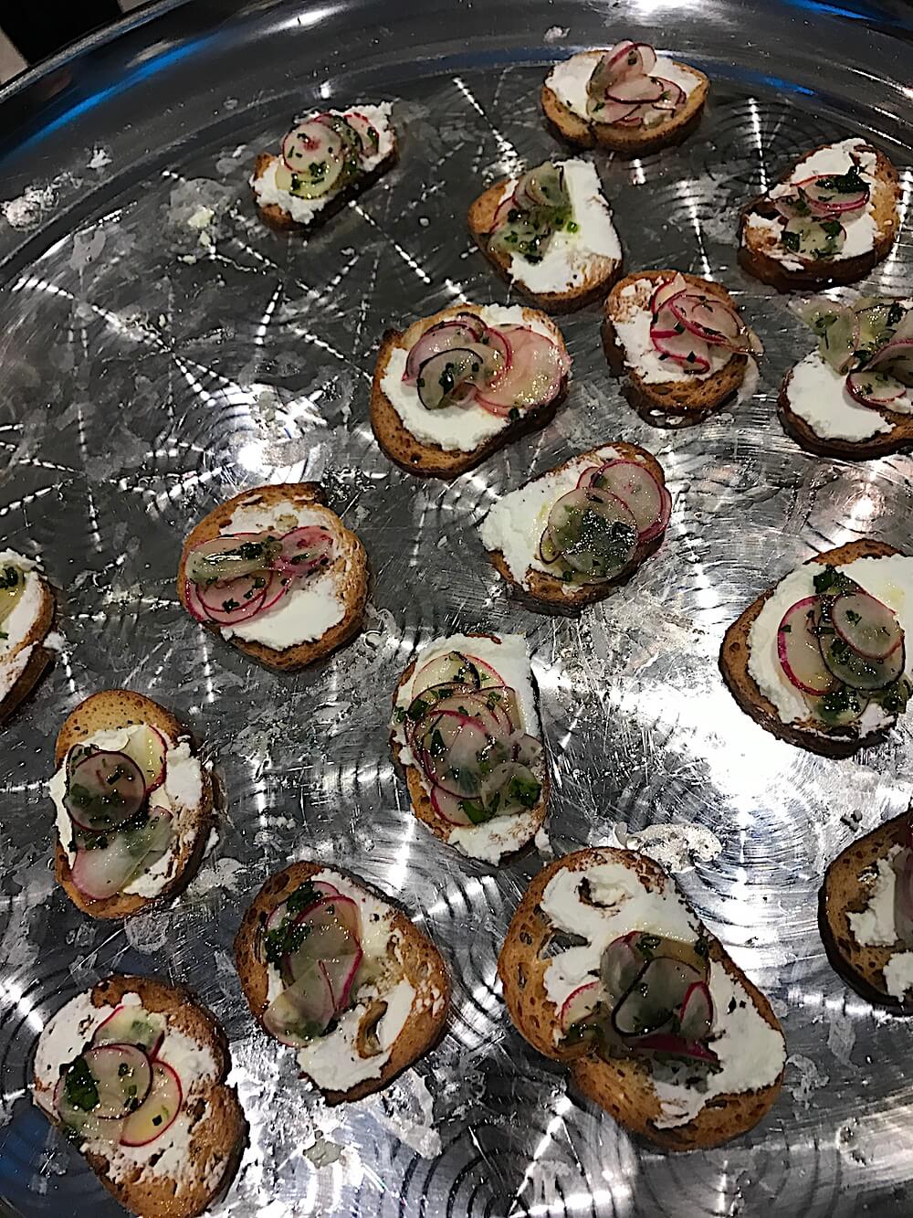 Radish nibbles.