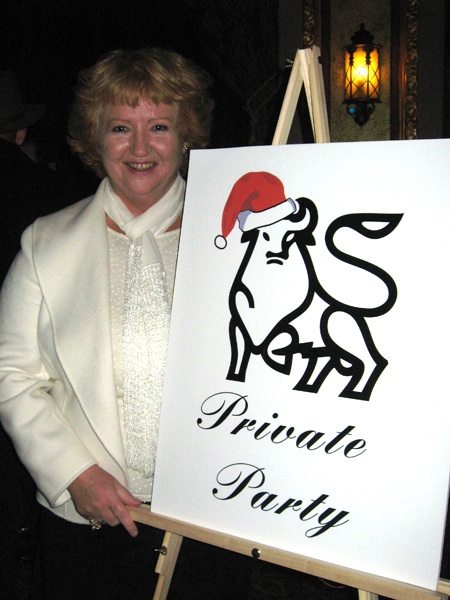 Sheena McCall of Merrill Lynch hosted a private party at the Knoxville Jazz Orchestra show. I just loved the hat on the bull logo!