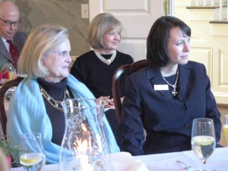 Lunch attendees included, from left, Sue Whittle, Lynne Harr and Rachel Ford, executive director of the KSO.