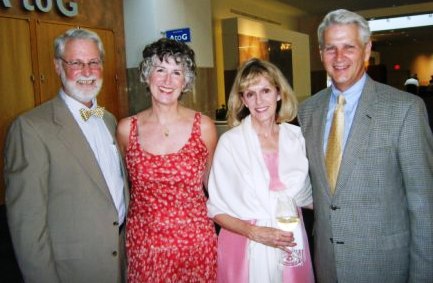 follies-2 County Commissioner Finbarr Saunders, left, poses with his wife, Ellen Bebb, and Supreme Court Justice Gary Wade and his wife, Sandy.