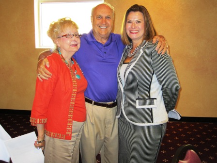 johnnys-angels "Johnny's angels!" That's what John Mills described this pose with his wife, Charlotte, left, and Kim Sepesi. Ha!