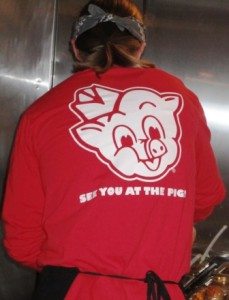 piggly1 My favorite shirt of the night. He said it came from a real Piggly Wiggly. Appropriate for the venue.