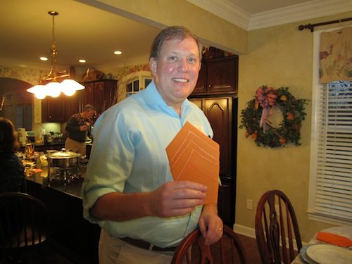 darrell-and-napkin Darrell and his finished product