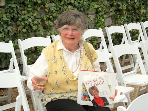 fran-scheidt Fran Scheidt was one of the first to claim a seat in the greenhouse where the speech was scheduled.