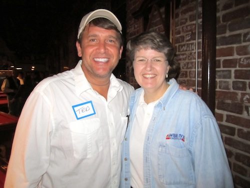 ted-hall-and Joanne Woods Ted Hall and Joanne Woods. He's at WXIA in Atlanta now. She's with Scripps Networks.