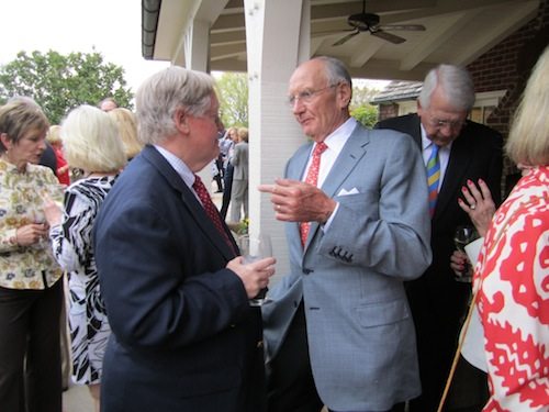 victor-and-haslam-chatting Former Knoxville mayor and U.S. Ambassador Victor Ashe, left, chatting with Jim Haslam.
