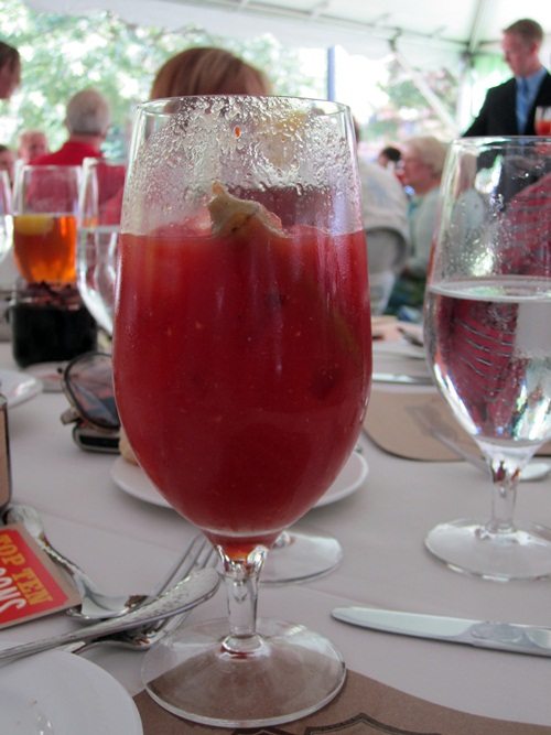 bloody-mary Loved the pickled okra garnish on the Bloodies!