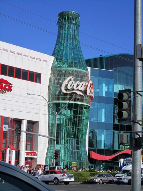 coca-cola I liked this huge Coca-Cola bottle we saw in Vegas.