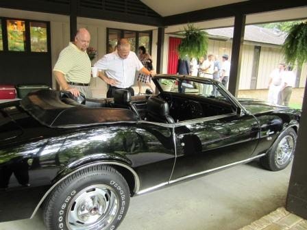 boys-admiring-camaro Upon arrival at our dinner destination in suburban New York (ha!), this vintage Camaro in the carport caught the attention of Blake Hauk and Scott Branscom.