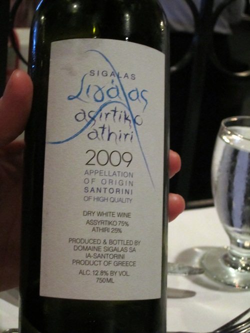 greek-wine Of course we had Greek wine: crisp and dry.