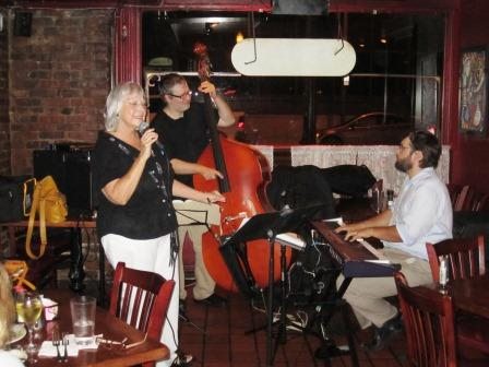 nancy-and-band-at-bistro Nancy Brennan Strange, left, at the Bistro Saturday night.