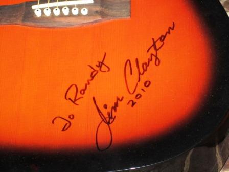 clayton-guitar This guitar is signed by Randy Boyd's friend Jim Clayton.
