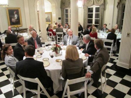 dining-scene Dinner was served in the foyer.