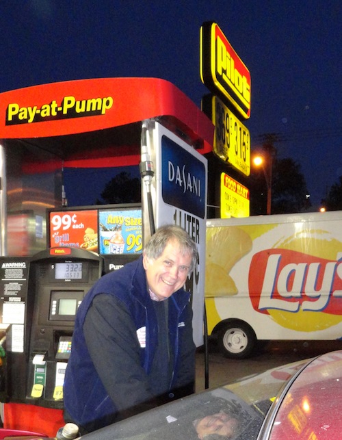 duane-grieve City Councilman Duane Grieve took the very first shift at the Cumberland Avenue Pilot.