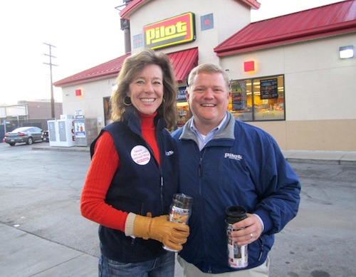 marilyn-roddy-danny-fleming City Councilman Marilyn Roddy and Danny Fleming of Pilot at the Northshore/Kingston Pike Pilot.