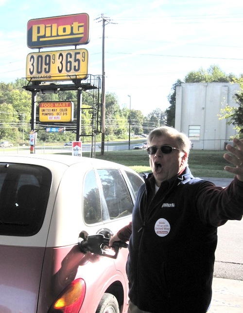 nick-della-volpe City Councilman Nick Della Volpe at the Pilot on Asheville Highway. I wish I knew what he was yelling!