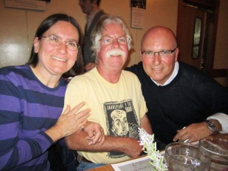table-mates Elizabeth and Mike Armstrong and City Councilman Nick Pavlis, right, were sitting across from us.