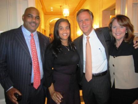 thompsons-haslams Knoxvillians LeRoy and Nekitia Thompson chat with Gov. Bill and Crissy Haslam at the Governor's Residence recently.