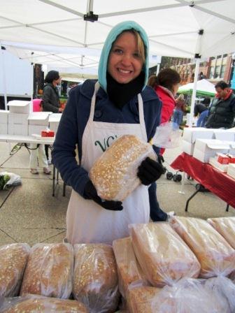 vgs Why go to one bakery when you can go to two? We also get sliced wheat bread from VG's Bakery almost every week. This is Kamie Jett selling us our loaf last Saturday.