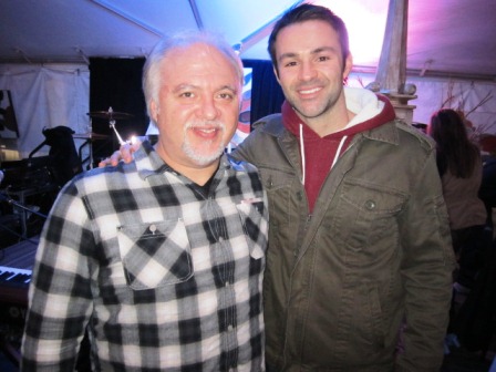 stephen-and-band-member Con's nephew, Stephen Hunley, right, with drummer Tony Creasman