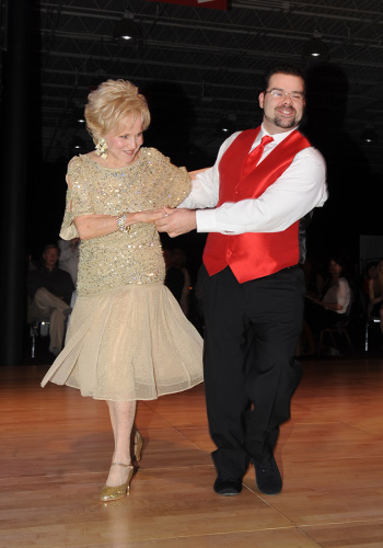 dancing-crossley2 And here she is! Dancing to the song "Devil in Disquise" with her pro partner P.J. Turner.