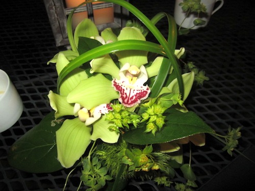roof-centerpiece The centerpieces on the rooftop tables were these exotic orchids.