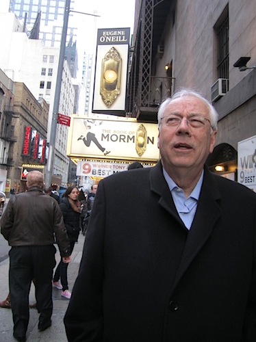 alan-book-of-mormon Alan outside Eugene O'Neill Theatre at 230 W. 49th Street.