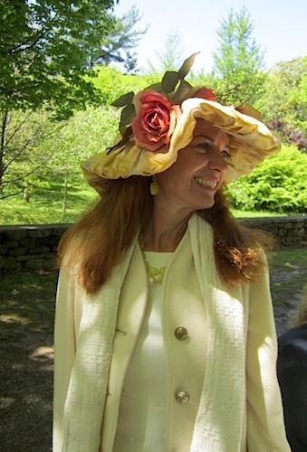 angie-campbell Angie Campbell in a very ornate hat.