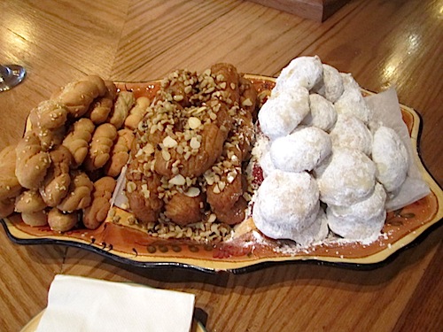 cookies-at-exit Complimentary cookies were offered at the exit.