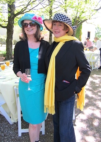 gay-and-andie Gay Lyons, left, with Andi Ray, who used to own Vagabondia and is definitely a hat person.