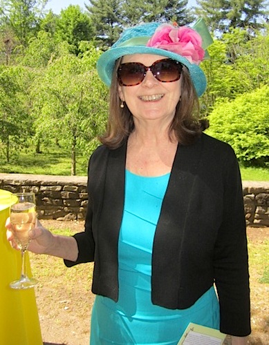 gay Gay Lyons bought this hat at Vagabondia on Market Square about four years ago. She just now found a dress to wear with it. Patricia told her, "If you buy the hat, the dress will come!" And it did!