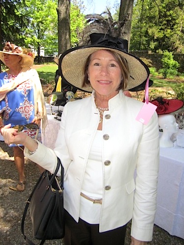 judith-tries-on-hat Judith Foltz looked good in this one she tried on.