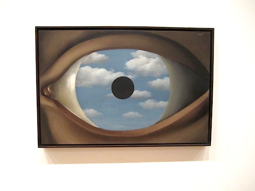 the-false-mirror Another Magritte, "The False Mirror," painted in 1928.