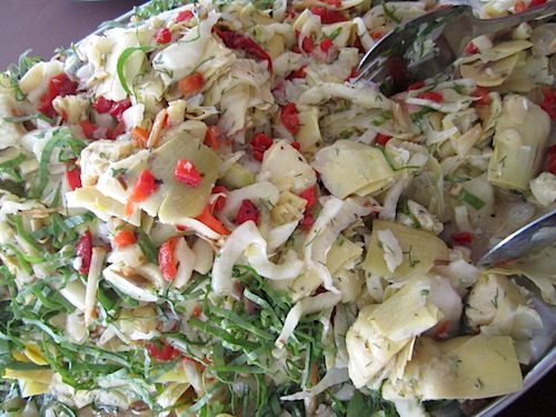 artichoke-salad Fennel, artichoke and ramp salad